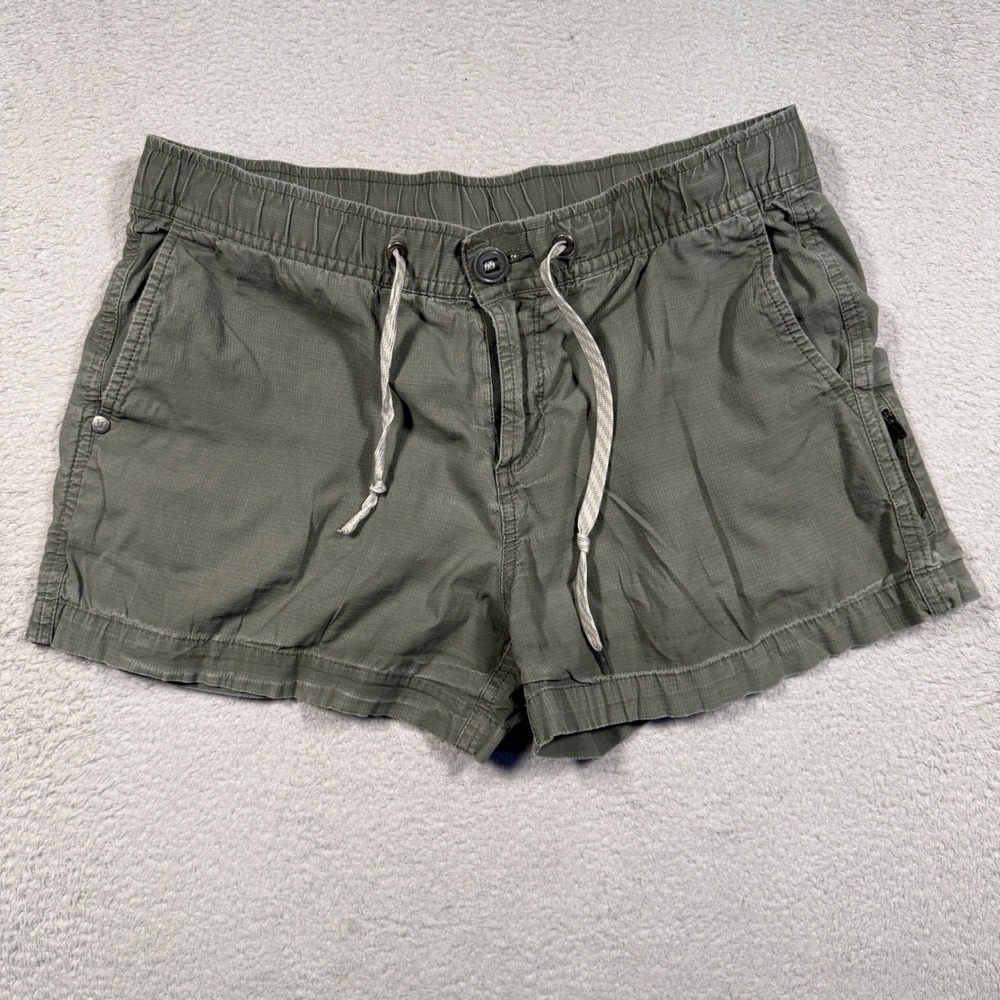Vuori Ripstop Shorts Womens Small Olive Green Utility Hiking Gorpcore Pockets